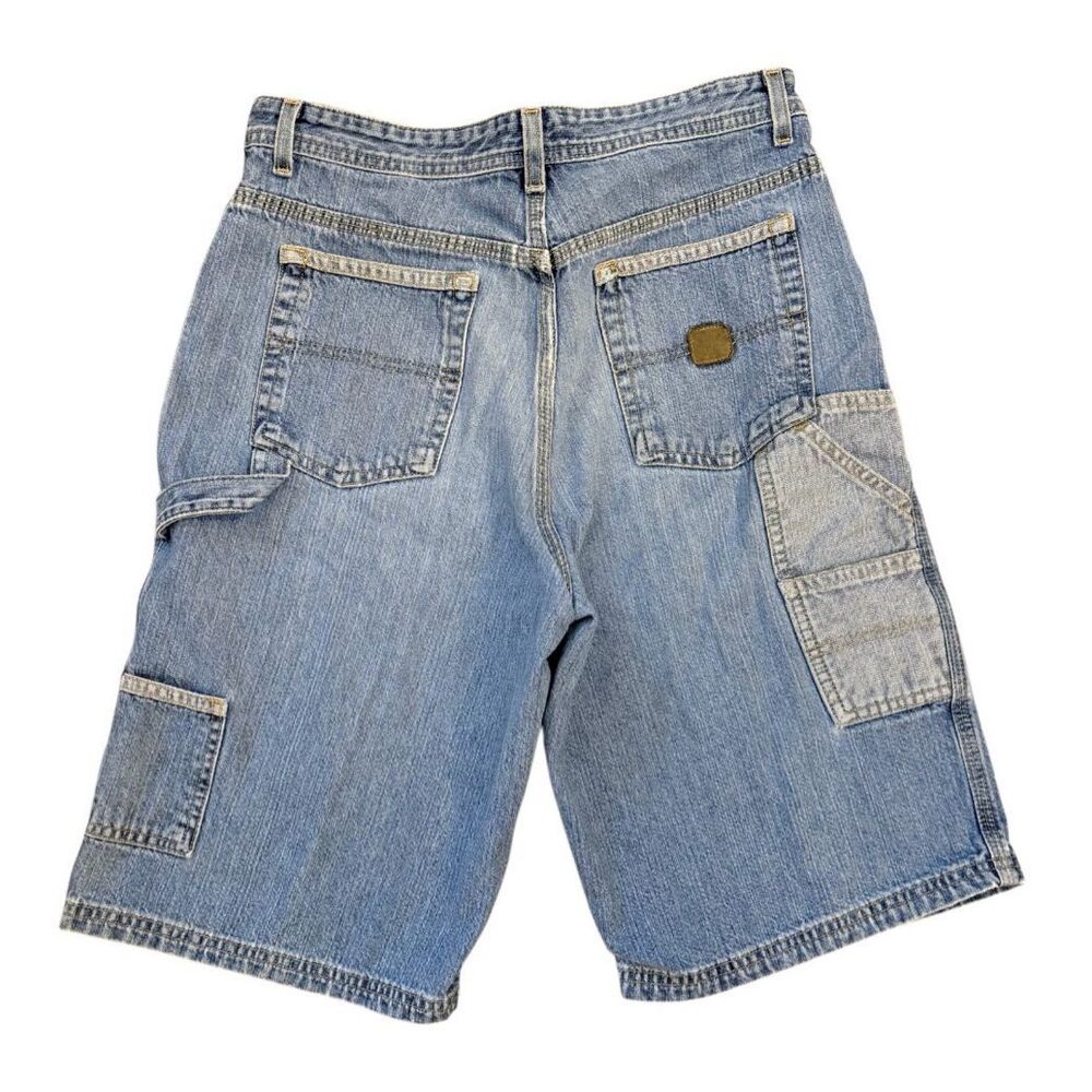 Polo Ralph Lauren Vintage Boys 20 Denim Carpenter Shorts Leather Patch 90s